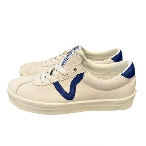 NWOT Vans Sport Low Surf the Web Off-White and Navy Suede Sneakers Size 5